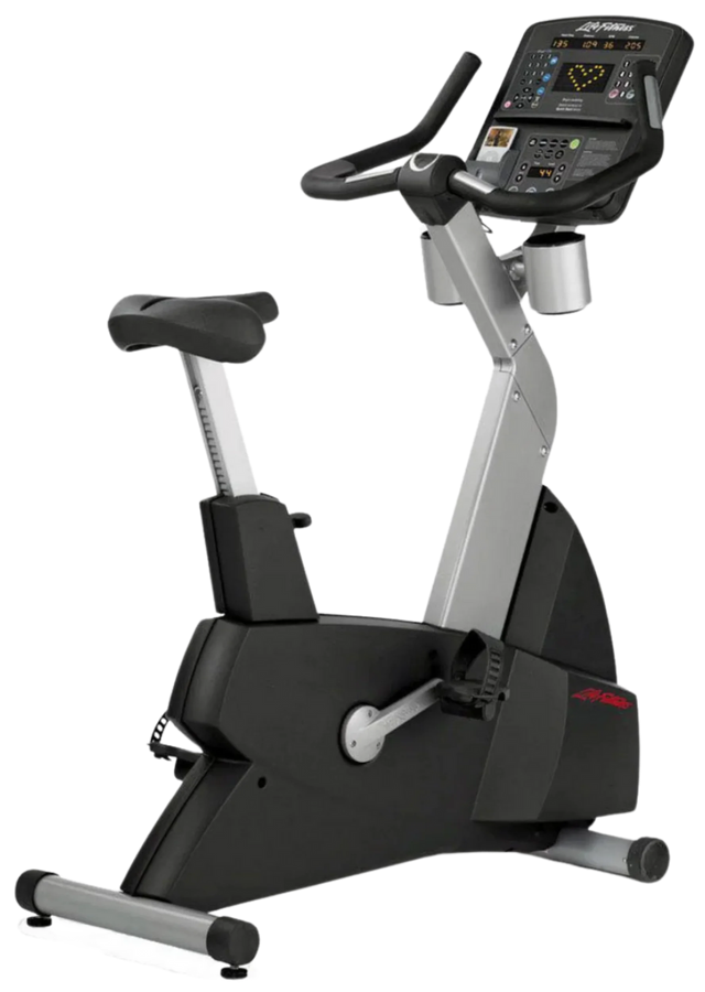 Life Fitness upright bike for cardio workouts
